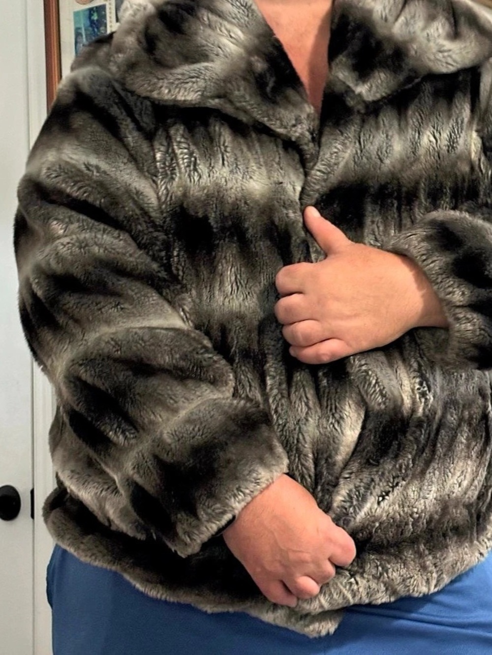 Fabulous Furs Faux Fur Jacket in Black 3XL Like New